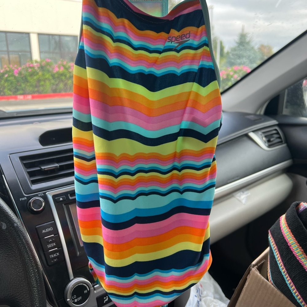 Speedo Kids Swim One Piece - Multicolor Stripes